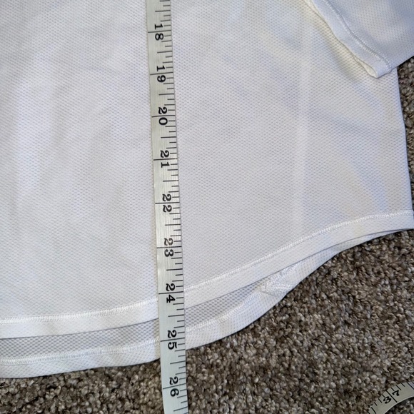 Lululemon Swiftly Tech Long Sleeve Women Size 10 White Excellent Workout Top - Picture 3 of 4